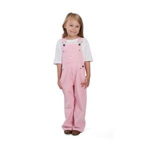 Key Kid's Pink Stripe Bib Overall Size 5